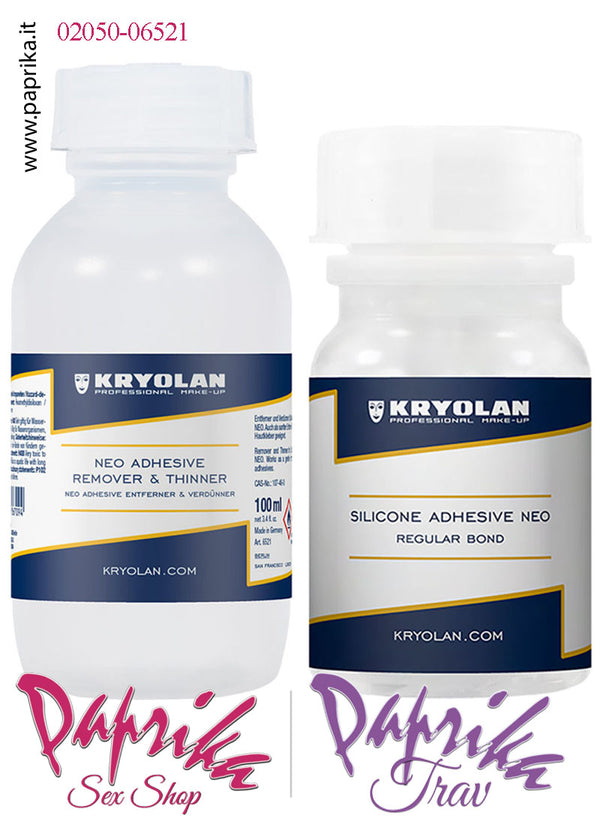 Kit Adesivo & Remover Seni Silicone Kryolan Barattolo 50 e 100 ml