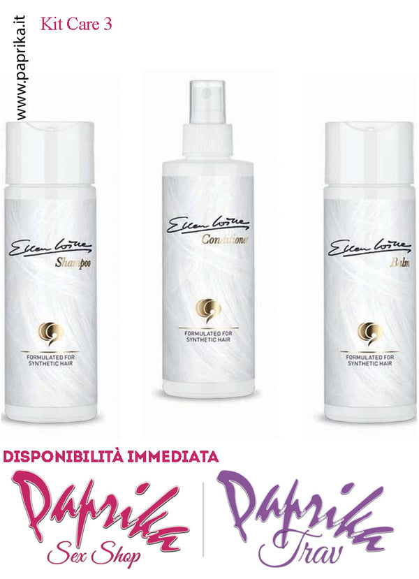 Kit Care 3 Shampoo Balsamo Conditioner Cura Parrucche Sintetiche