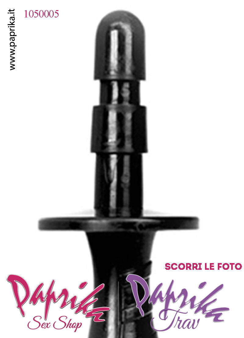 Fallo Dildo Unisex XL Pvc Nero Venature Non Vibrante 16/19 cm Ø 48 Manico