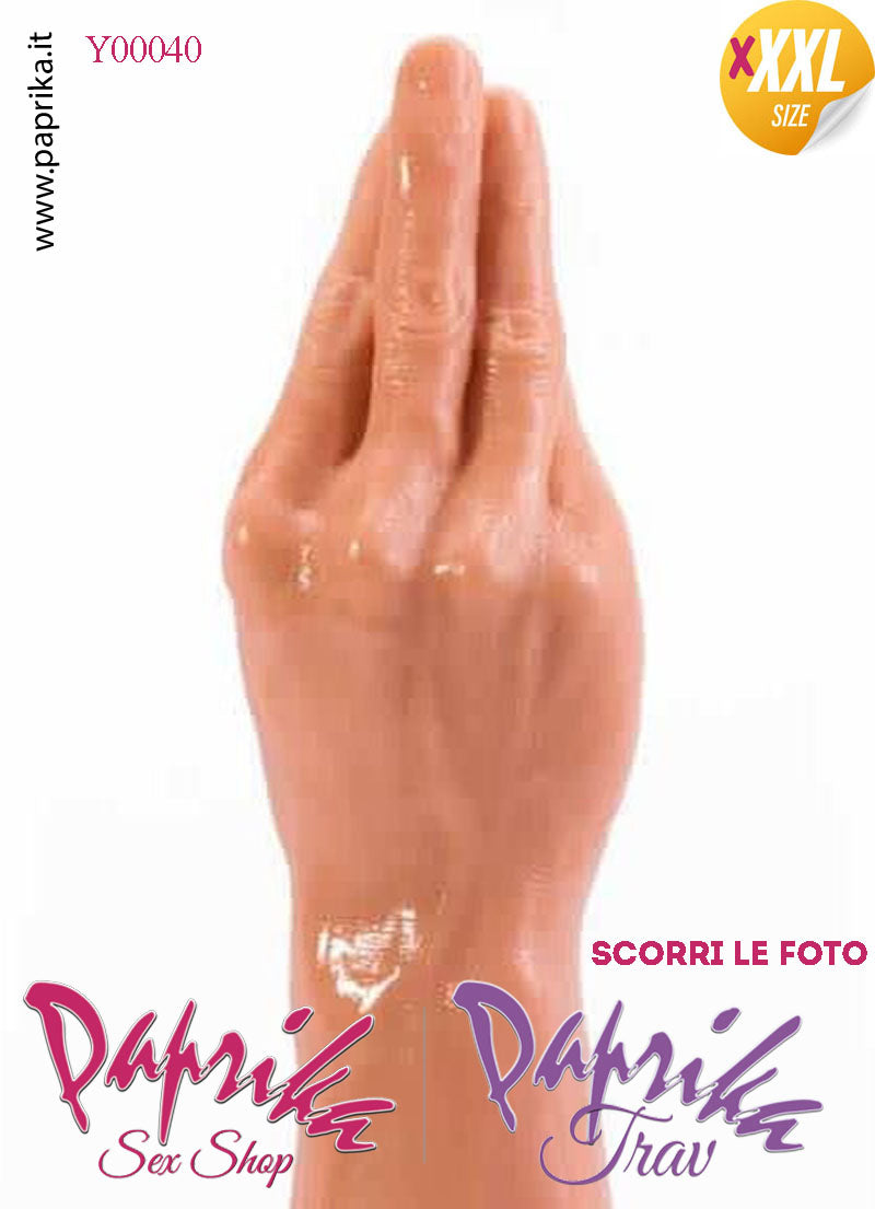 Mano Fisting Dita Affusolate XXXL 35 cm Ø 77/75 Unisex Pvc Non Vibrante