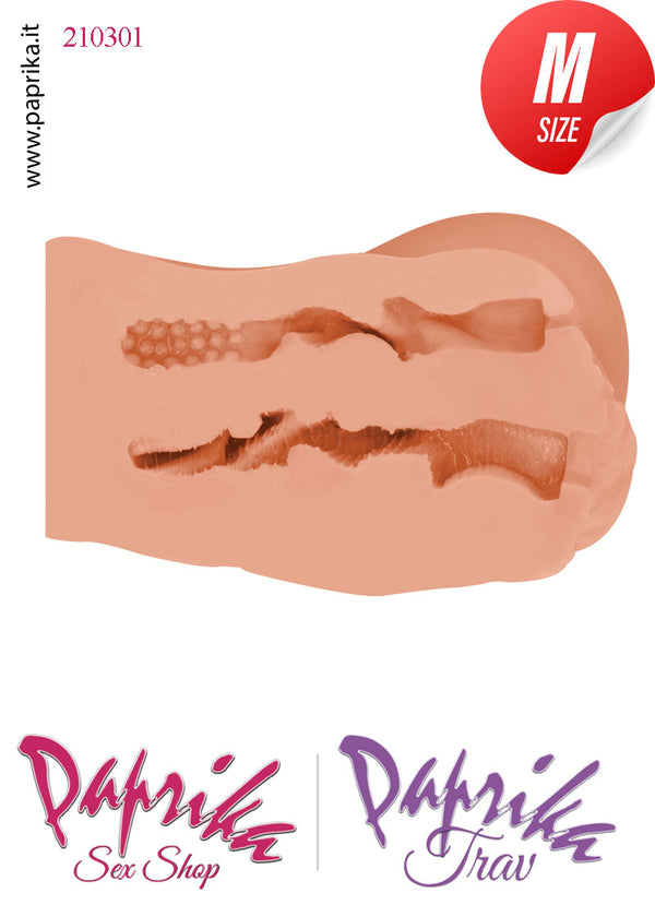 Vagina Ano Doppia Posizione Masturbatore Non Vibrante Tpe Realistico 14 cm