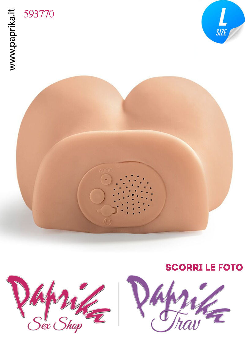Vagina & Ano Masturbatore Realistico Vibrante Parlante Aumento Spinta 18 cm