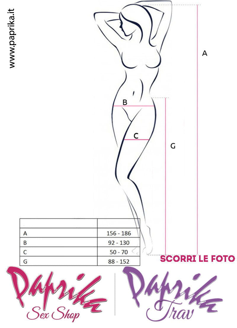Tutina Bianca Catsuit Rete Lavorata Riga Posteriore Aperture Grandi