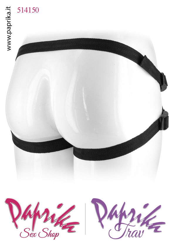 Strap-On Fallo Mulatto Medium Non Vibrante 16 cm Ø 34 Mutanda 2 Anelli Acciaio + 2 Gomma