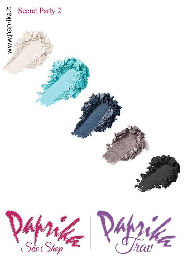 Palette Ombretti 5 Tonalità Confezione Coperchio Trasparente Secret Party 02