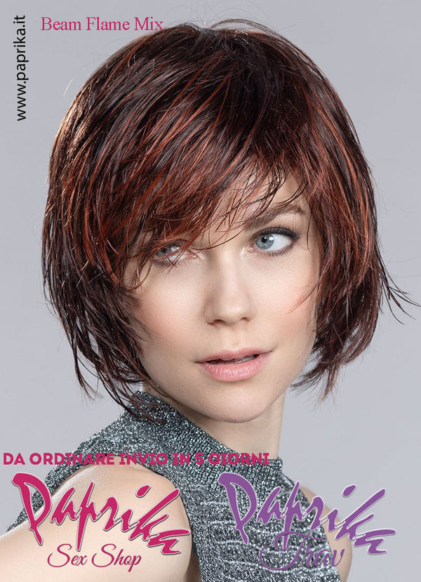 Beam Parrucca Caschetto Taglio Scalato Riga Laterale Frangetta Lunga