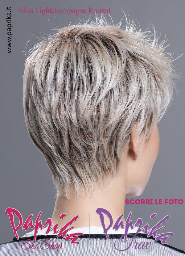 Bliss Parrucca Corta Scalata Riga Laterale Frangetta Lunga Fonabile 130°