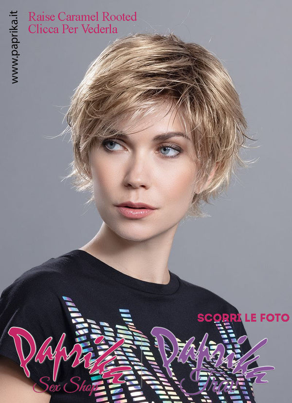 Raise Parrucca Caschetto Corto Scalate Frangetta Lunga Riga Laterale Tulle Cinema