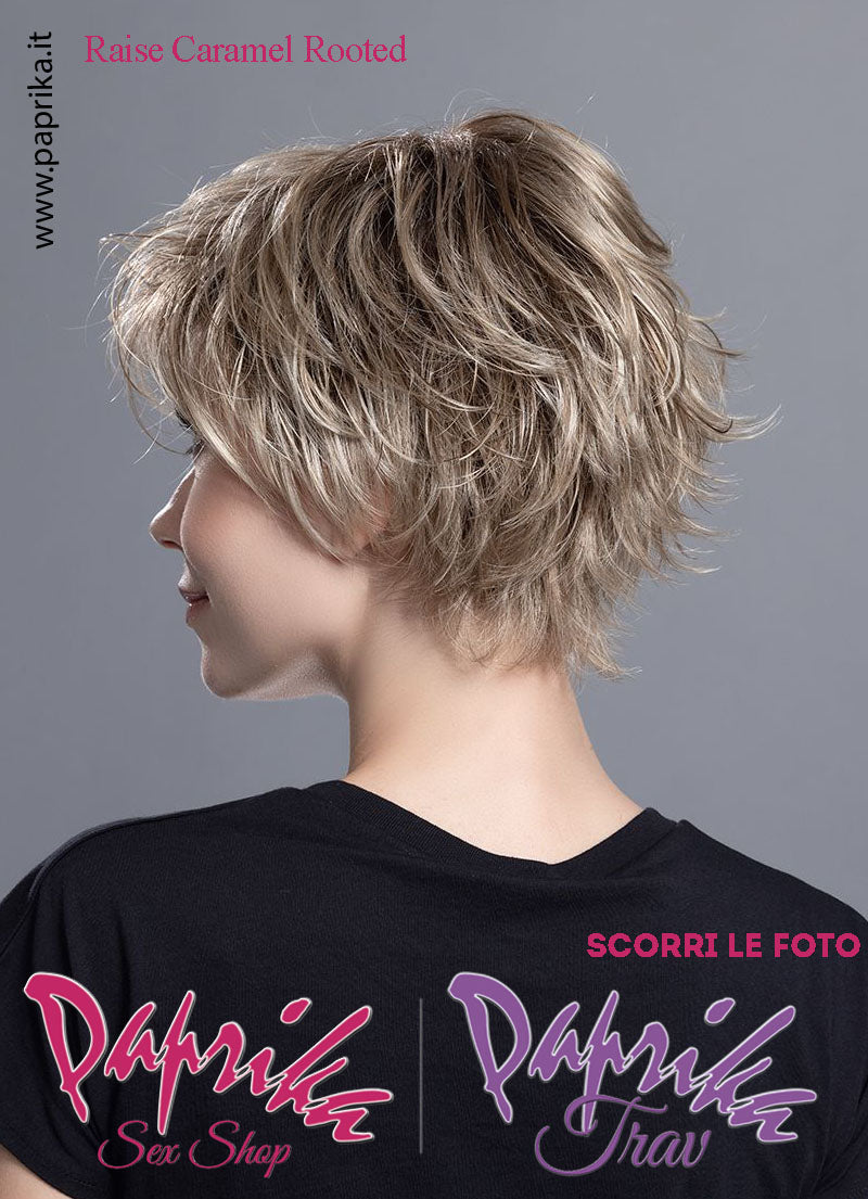 Raise Parrucca Caschetto Corto Scalate Frangetta Lunga Riga Laterale Tulle Cinema