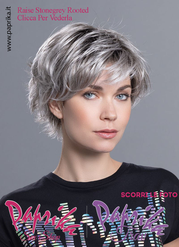 Raise Parrucca Caschetto Corto Scalate Frangetta Lunga Riga Laterale Tulle Cinema