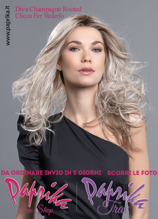 Diva Parrucca Lunga Riga Centrale Senza Frangetta Fonabile Acconciabile