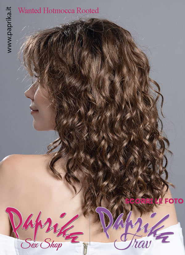 Wanted Mono Parrucca Lunga Mossa Riga Laterale Frangetta Lunga