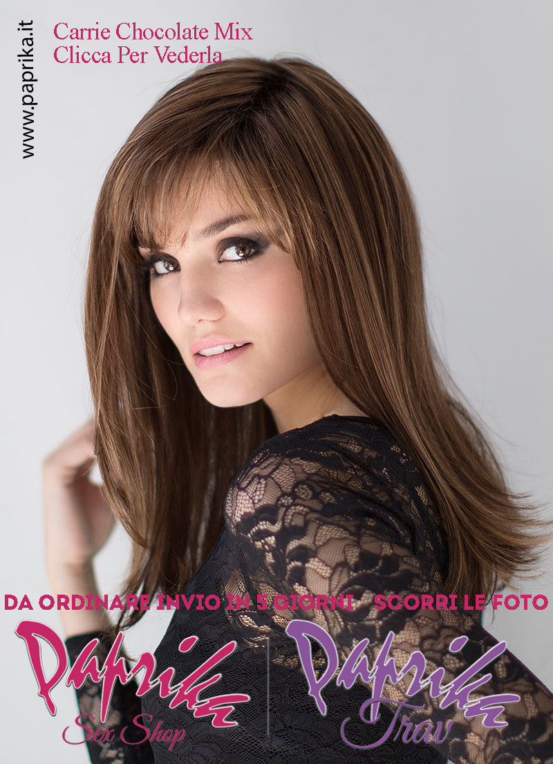 Carrie Parrucca Lunga Liscia Riga Laterale Frangetta Lunghissima Ellen Wille