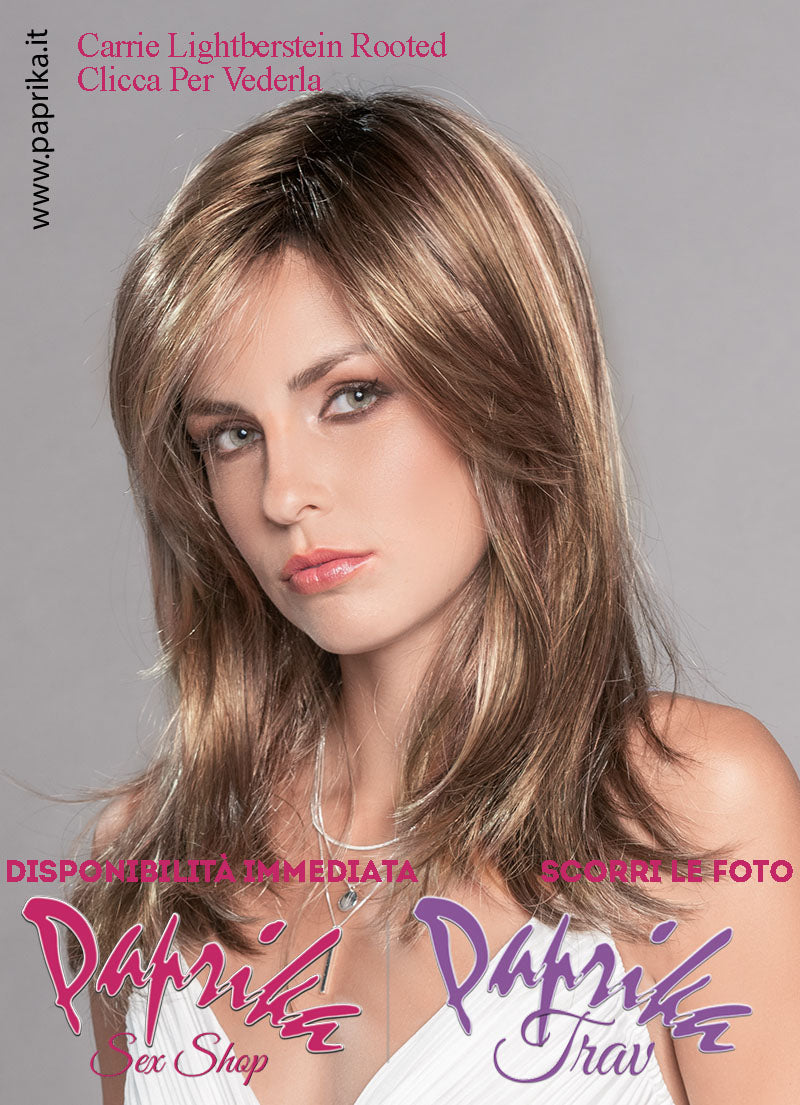 Carrie Parrucca Liscia Lunga Riga Laterale Frangetta Lunghissima