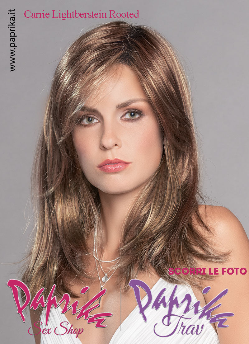 Carrie Parrucca Liscia Lunga Riga Laterale Frangetta Lunghissima