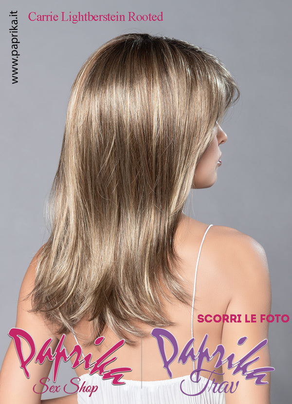 Carrie Parrucca Liscia Lunga Riga Laterale Frangetta Lunghissima