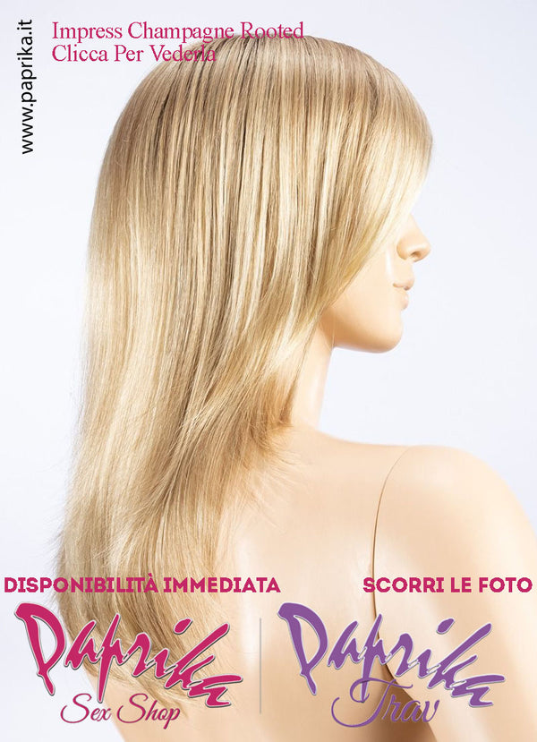 Impress Parrucca Lunga Riga Laterale Leggermente Mossa Frangetta Lunga Ellen Wille