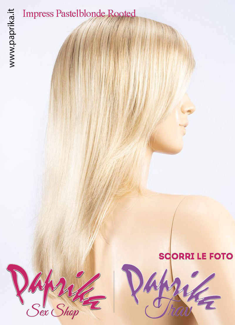 Impress Parrucca Lunga Leggermente Mossa Riga Laterale Frangetta Lunga