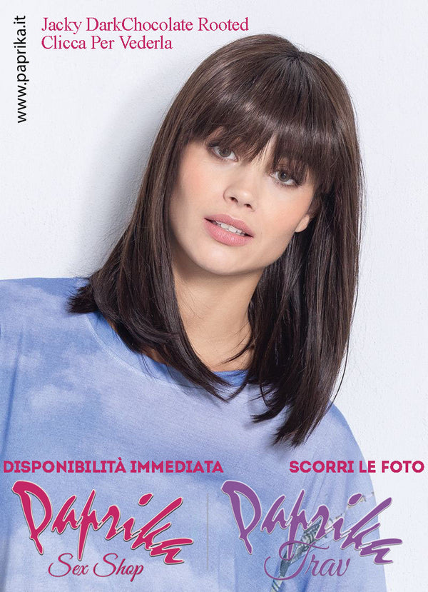 Jacky Parrucca Lunga Liscia Frangetta Lunga Riga Centrale