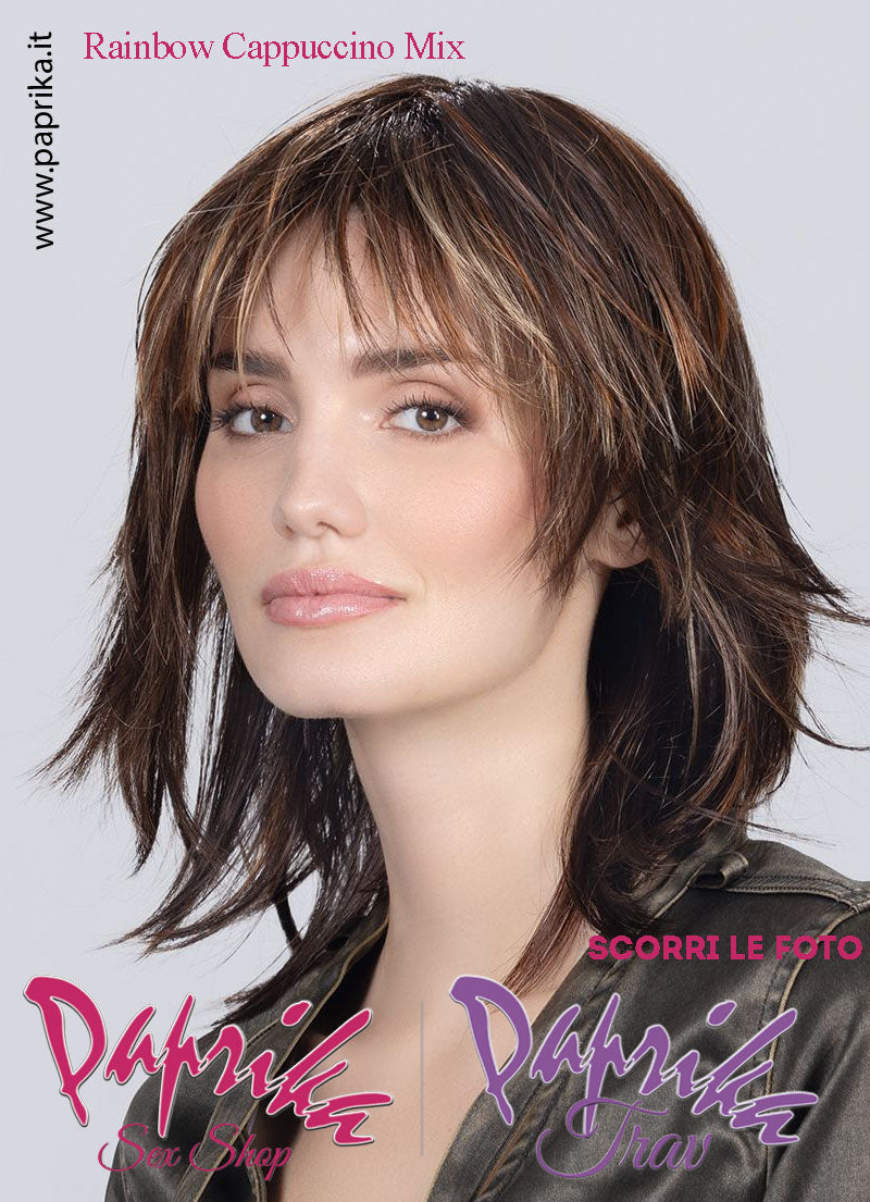 Rainbow Parrucca Lunga Scalata Frangetta Lunga Riga Centrale Ellen Wille