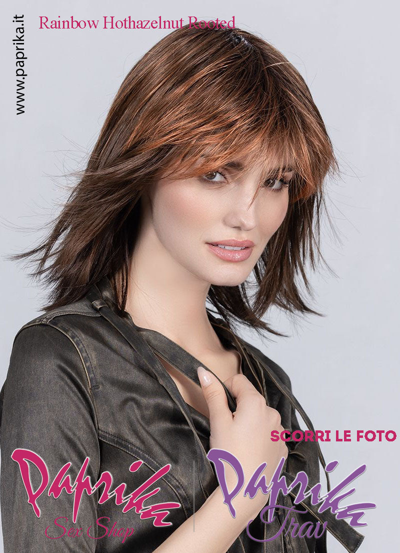 Rainbow Parrucca Lunga Scalata Frangetta Lunga Riga Centrale Ellen Wille