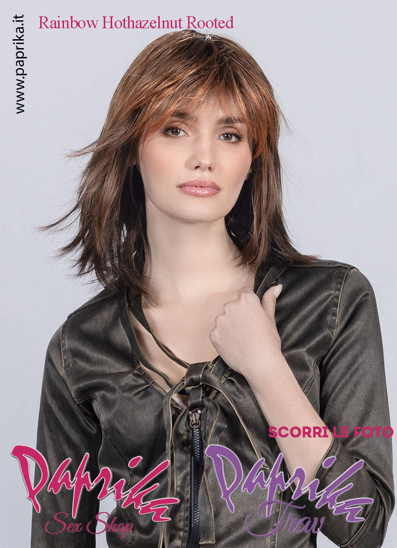 Rainbow Parrucca Lunga Scalata Frangetta Lunga Riga Centrale Ellen Wille