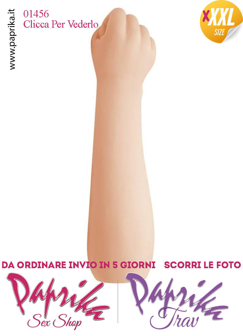 Pugno Mano Fisting XXXL 36 cm Ø 80/100 Unisex Tpr Non Vibrante