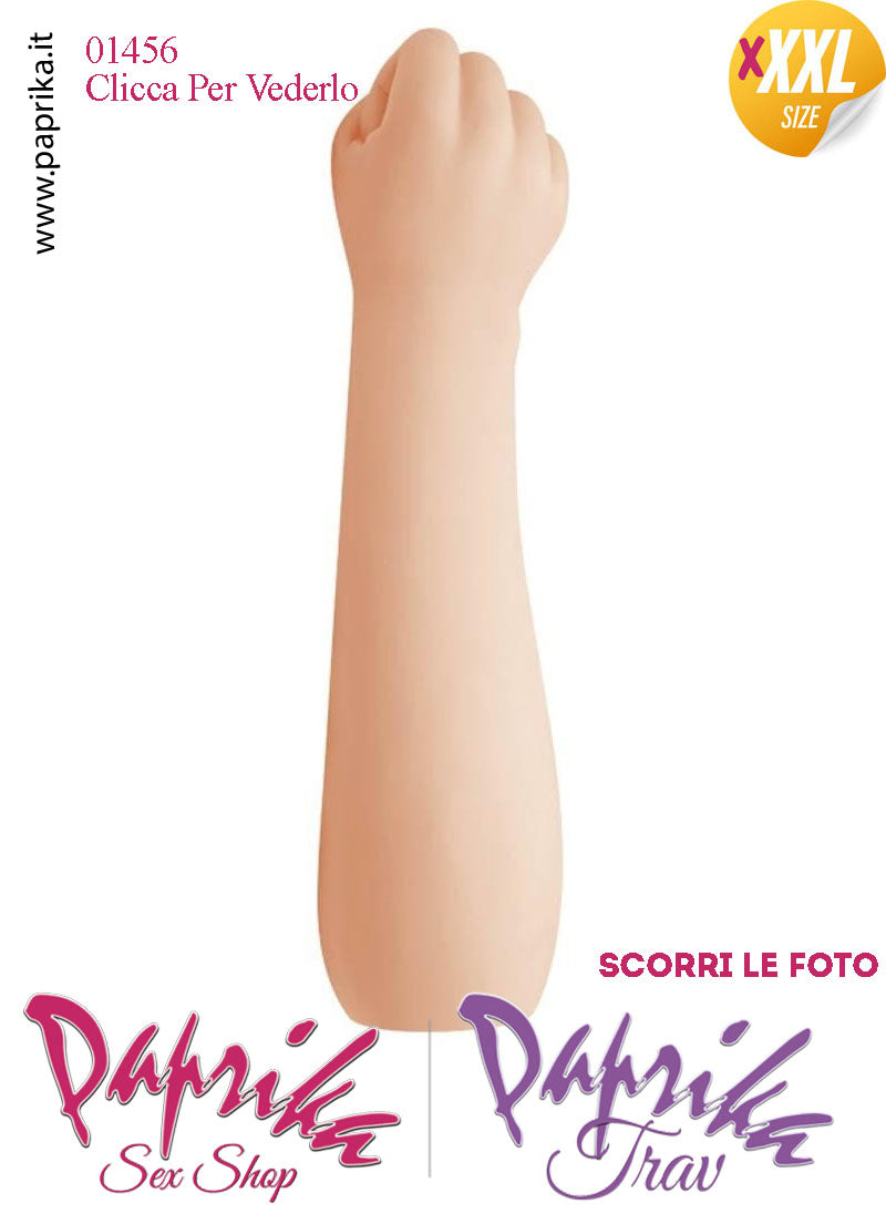 Pugno Mano Fisting XXXL 36 cm Ø 80/100 Unisex Tpr Non Vibrante