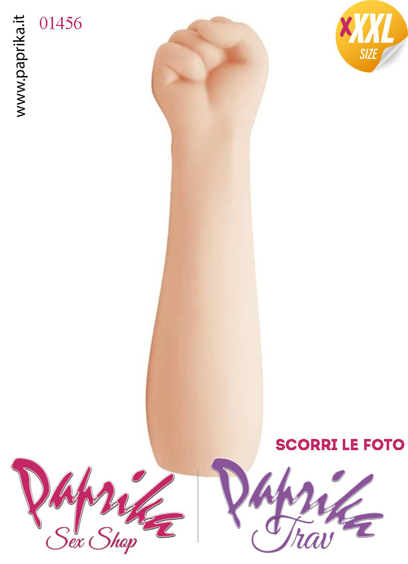 Pugno Mano Fisting XXXL 36 cm Ø 80/100 Unisex Tpr Non Vibrante