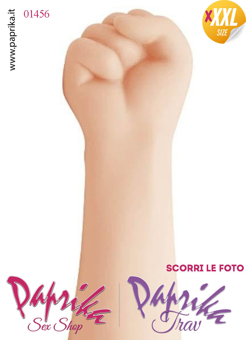 Pugno Mano Fisting XXXL 36 cm Ø 80/100 Unisex Tpr Non Vibrante