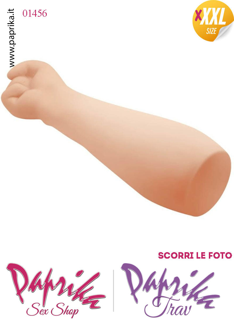 Pugno Mano Fisting XXXL 36 cm Ø 80/100 Unisex Tpr Non Vibrante
