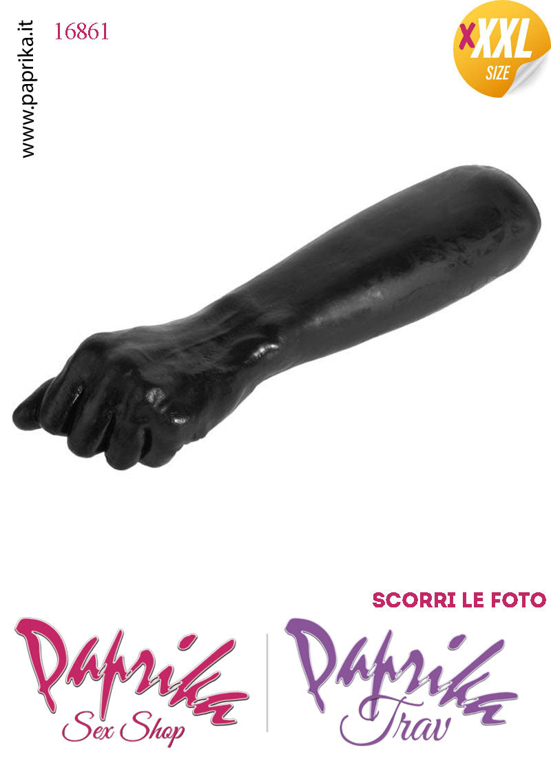 Pugno Chiuso Nero Fisting XXXL 35 cm Ø 70 Unisex Pvc Non Vibrante
