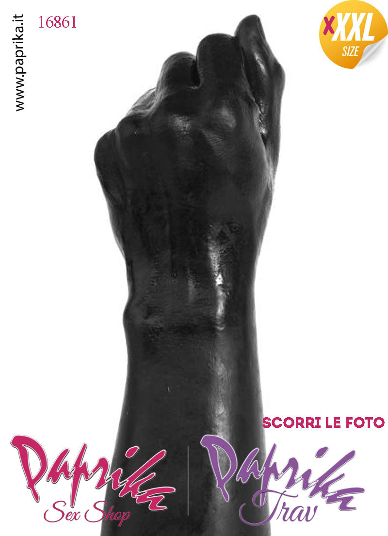 Pugno Chiuso Nero Fisting XXXL 35 cm Ø 70 Unisex Pvc Non Vibrante