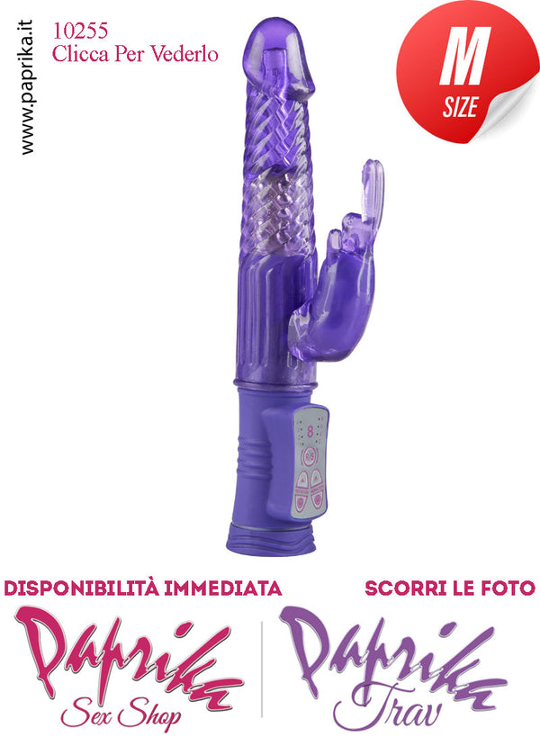 Rabbit Vibratore Clitoride Vagina Rotante Perle 8 Velocità 16/22 cm Ø 34