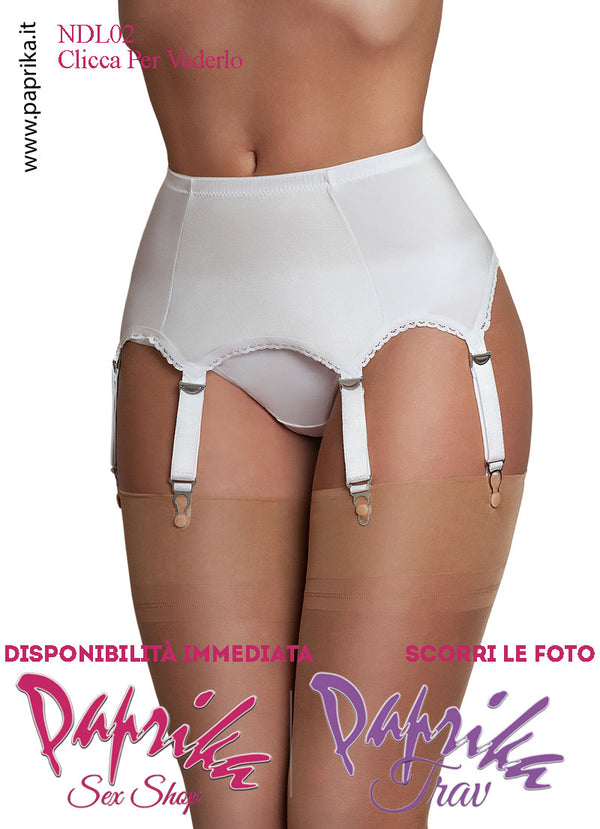 Reggicalze Alto 06 Elastici Lunghi Anni '50 Tutto Raso