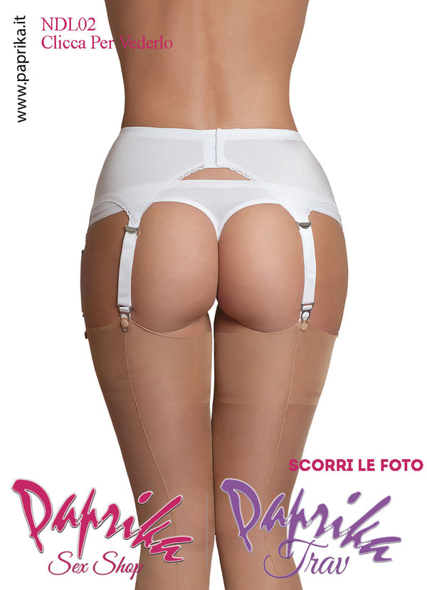 Reggicalze Alto 06 Elastici Lunghi Anni '50 Tutto Raso