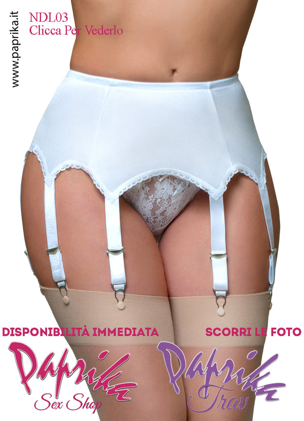 Reggicalze Alto 08 Sexy Anni '50 Raso Elastici Lunghi