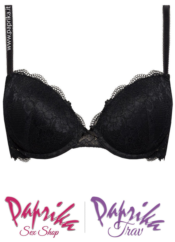 Reggiseno Coprente Pizzo Imbottito Ferretto Spalline Sottili Coppa C