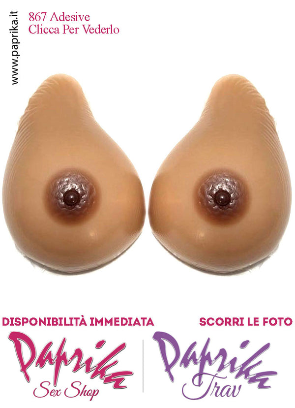 Seni Silicone Adesivi Asimmetrici Capezzolo Scuro 6^ Coppa D