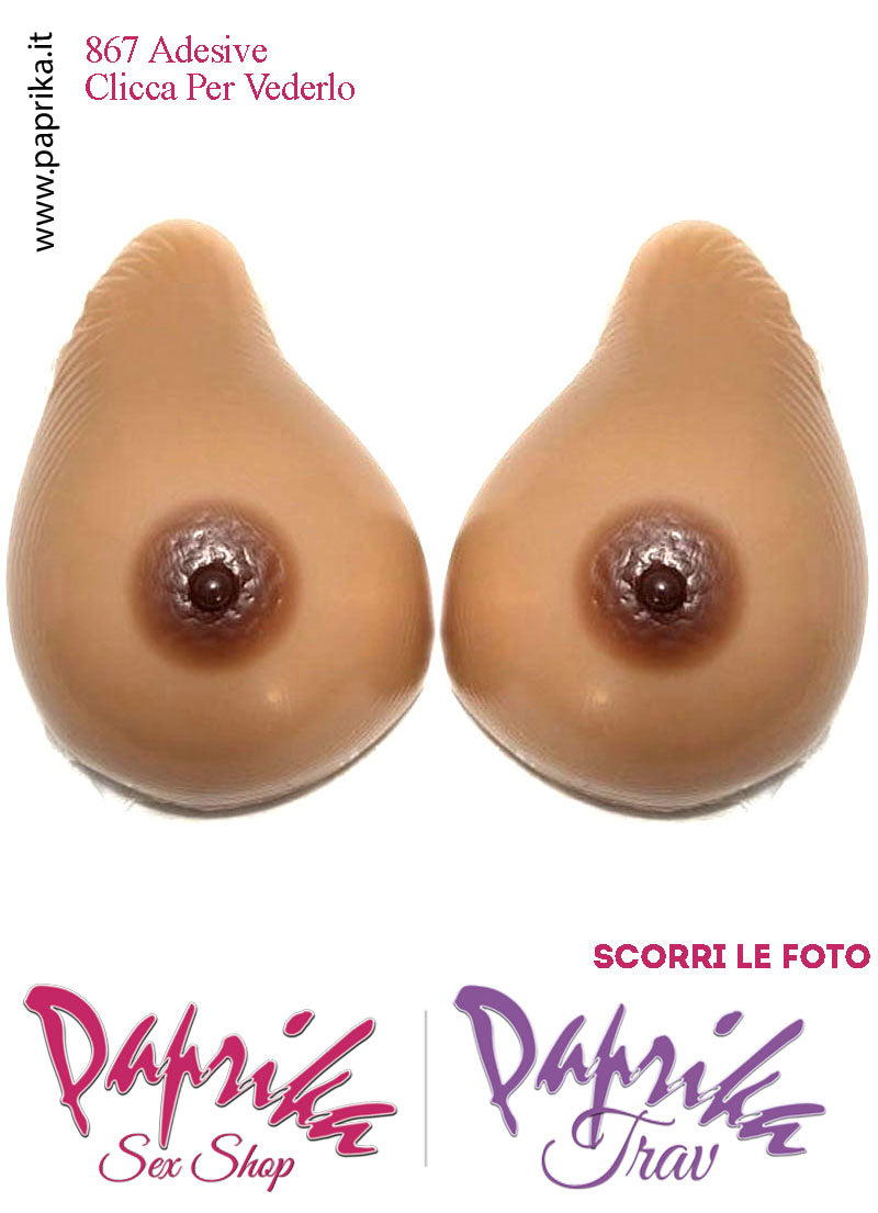 Seni Silicone Adesivi Asimmetrici Capezzolo Scuro 6^ Coppa D