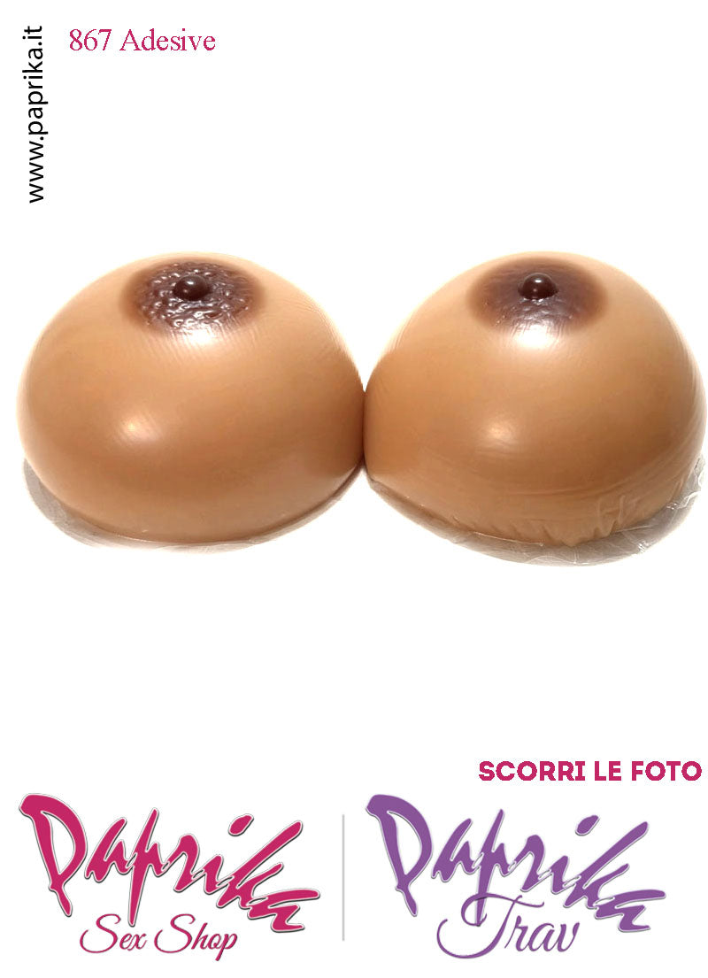 Seni Silicone Adesivi Asimmetrici Capezzolo Scuro 6^ Coppa D