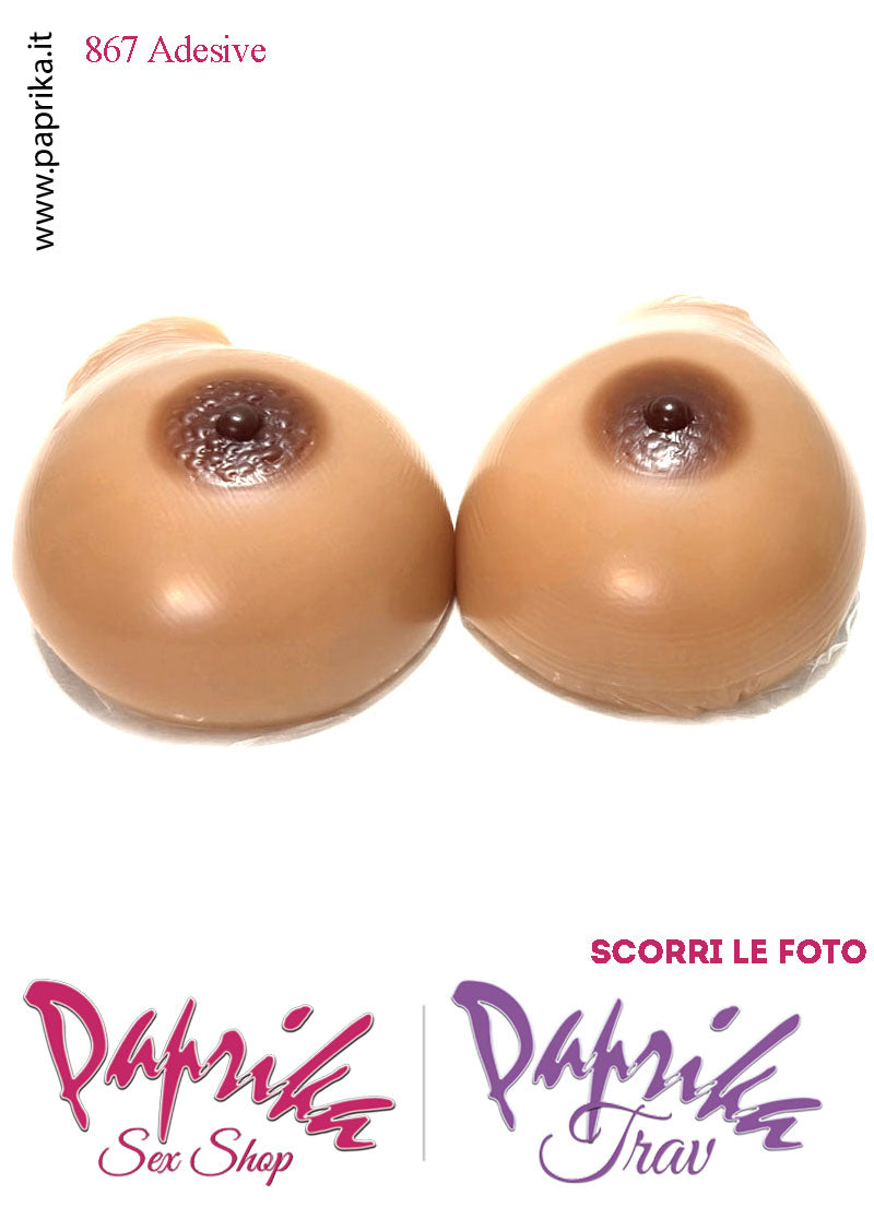 Seni Silicone Adesivi Asimmetrici Capezzolo Scuro 6^ Coppa D