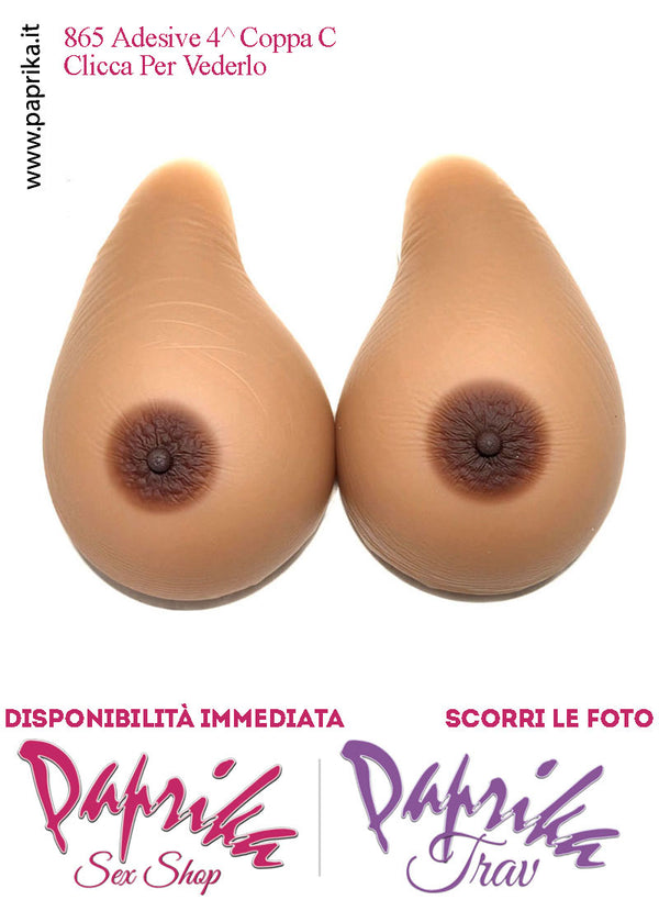 Seni Silicone Adesivi Asimmetrici Capezzolo Scuro 4^ Coppa C