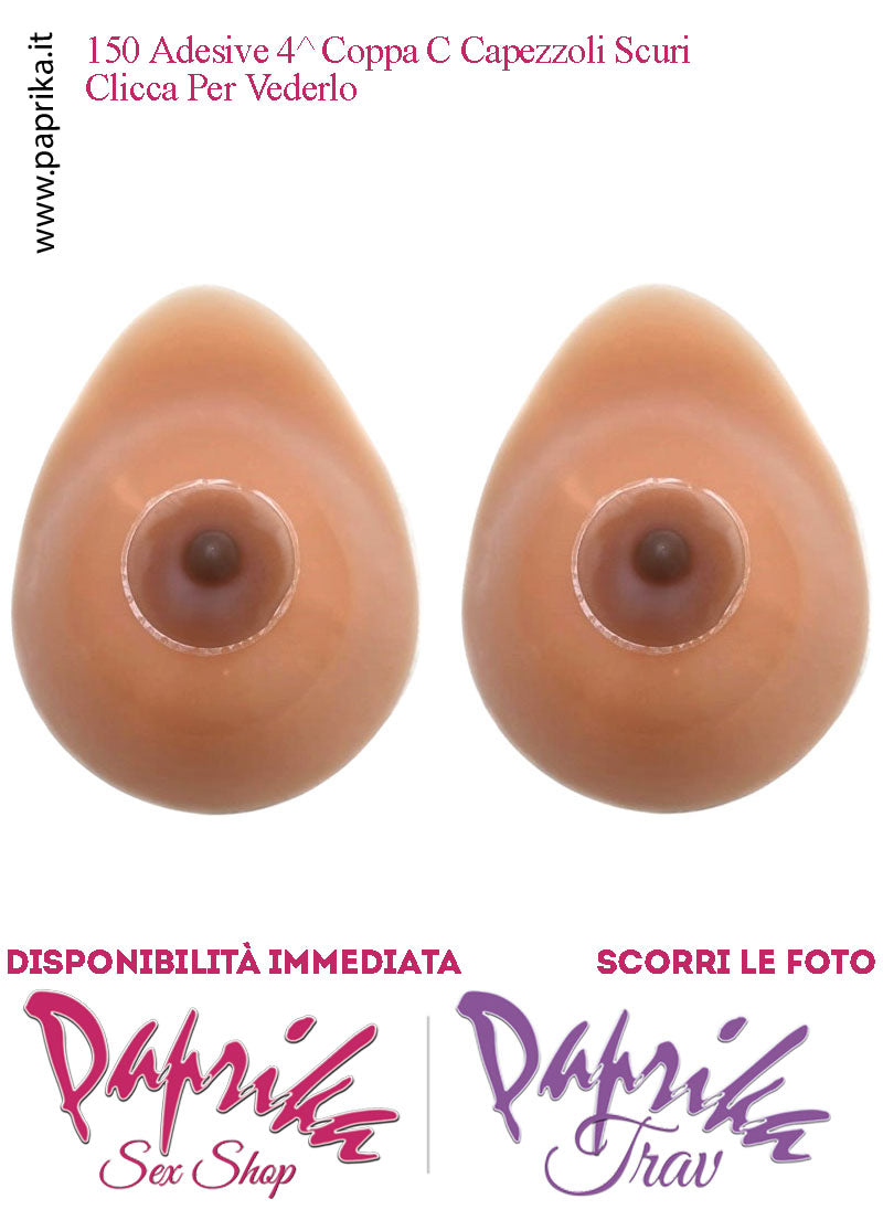 Seni Silicone Adesivi Goccia Capezzolo Adesivo Scuro 4^ Coppa C