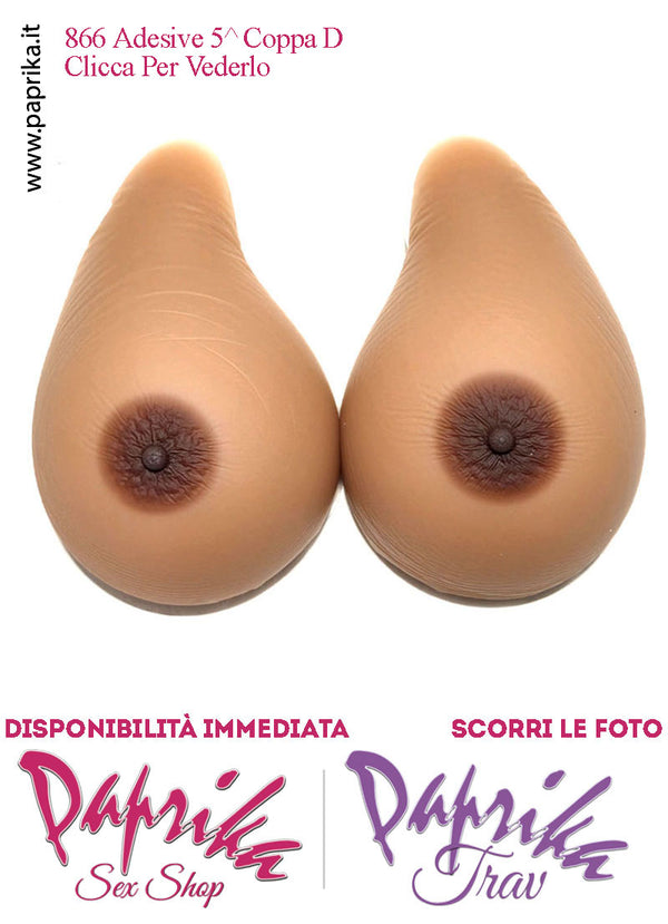 Seni Silicone Adesivi Asimmetrici Capezzolo Scuro 5^ Coppa D