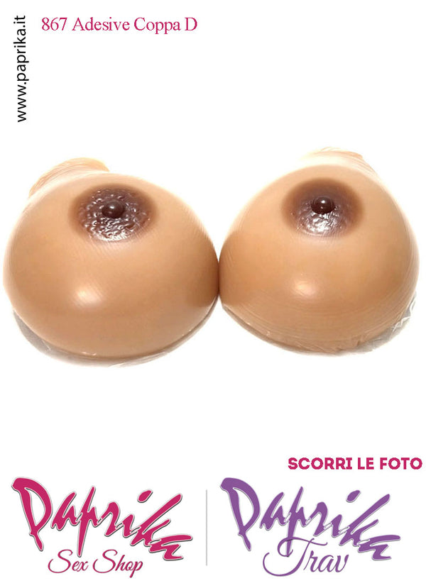 Seni Silicone Adesivi Asimmetrici Capezzolo Scuro 6^ Coppa D
