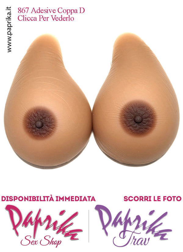 Seni Silicone Adesivi Asimmetrici Capezzolo Scuro 6^ Coppa D