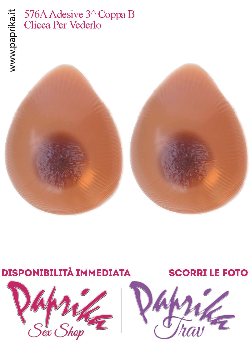 Seni Silicone Adesivi Capezzolo Largo Scuro Incorporato 3^ Coppa B