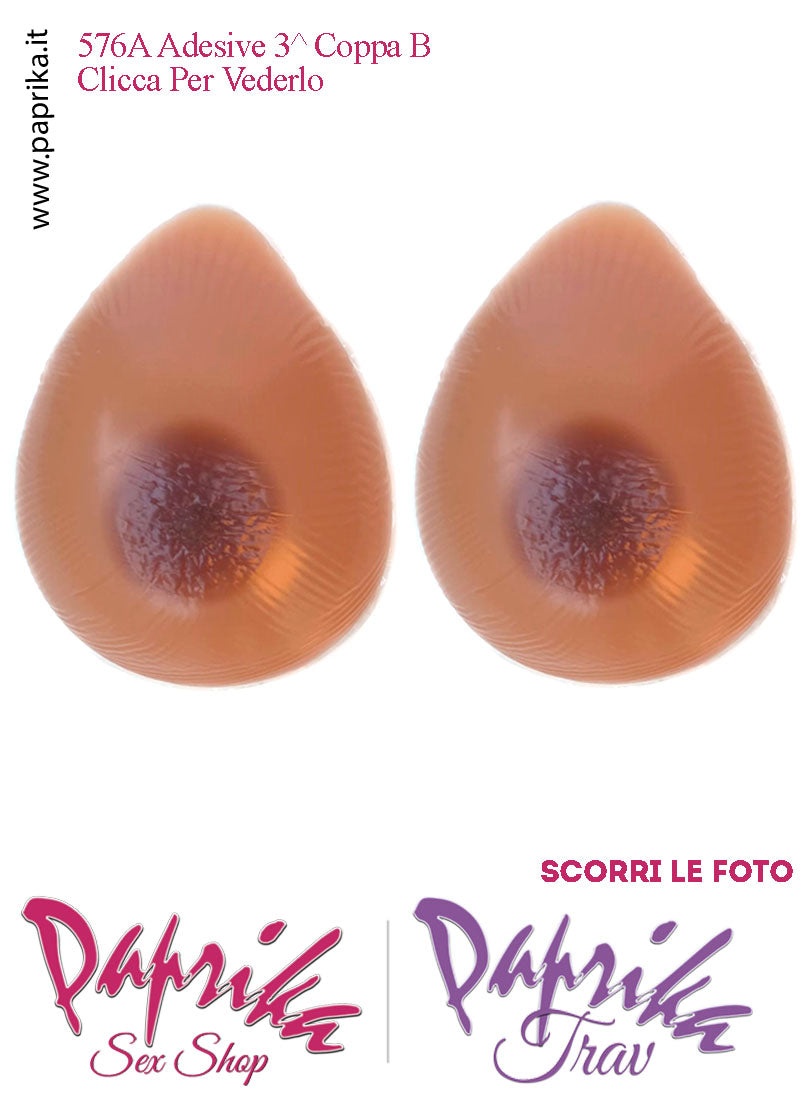Seni Silicone Adesivi Capezzolo Largo Scuro Incorporato 3^ Coppa B