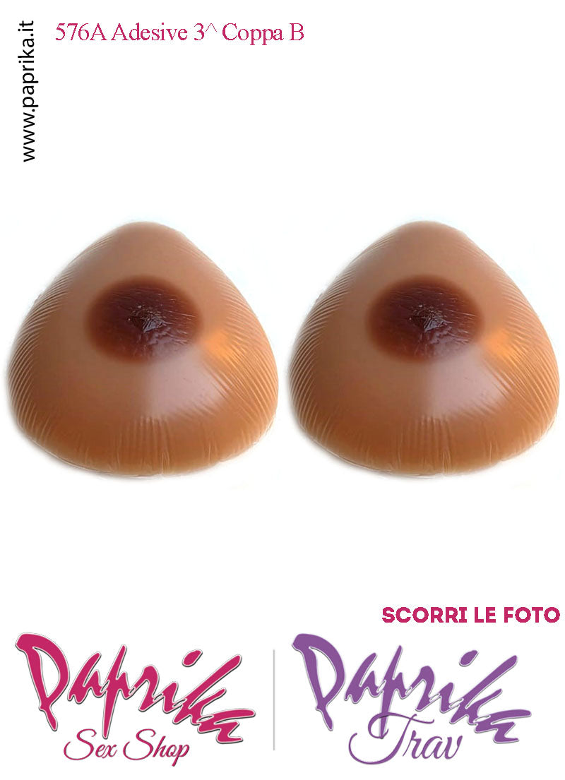 Seni Silicone Adesivi Capezzolo Largo Scuro Incorporato 3^ Coppa B